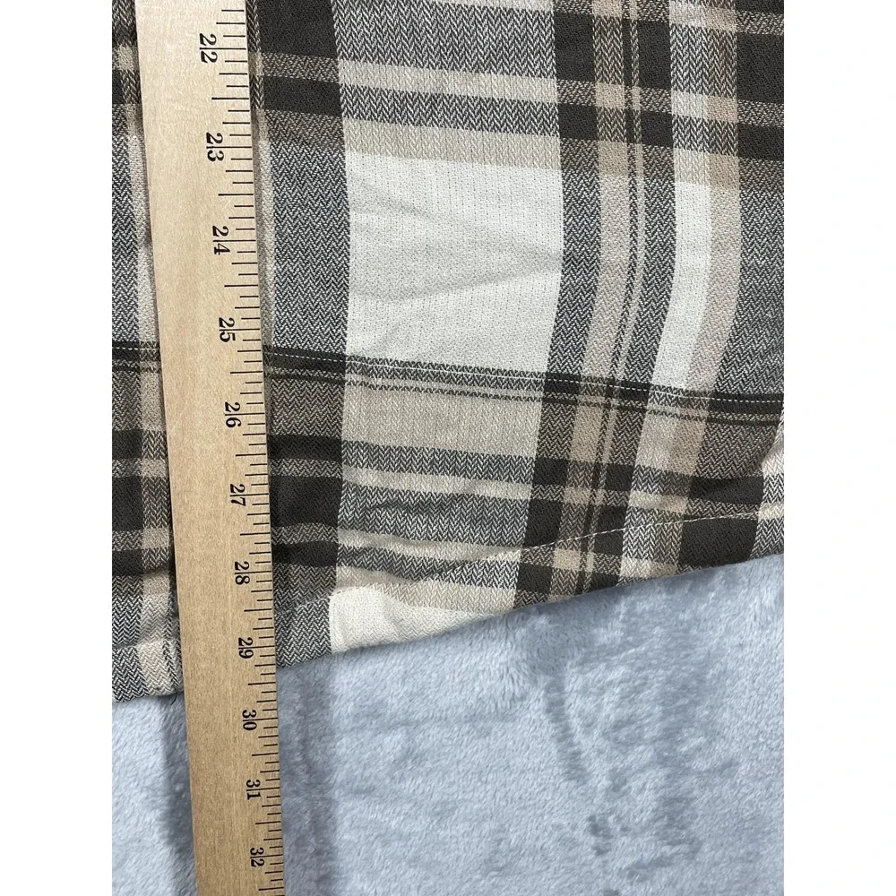 Wrangler Authentics Jacket Mens Medium Plaid Sherpa Lined Flannel Fleece Coat